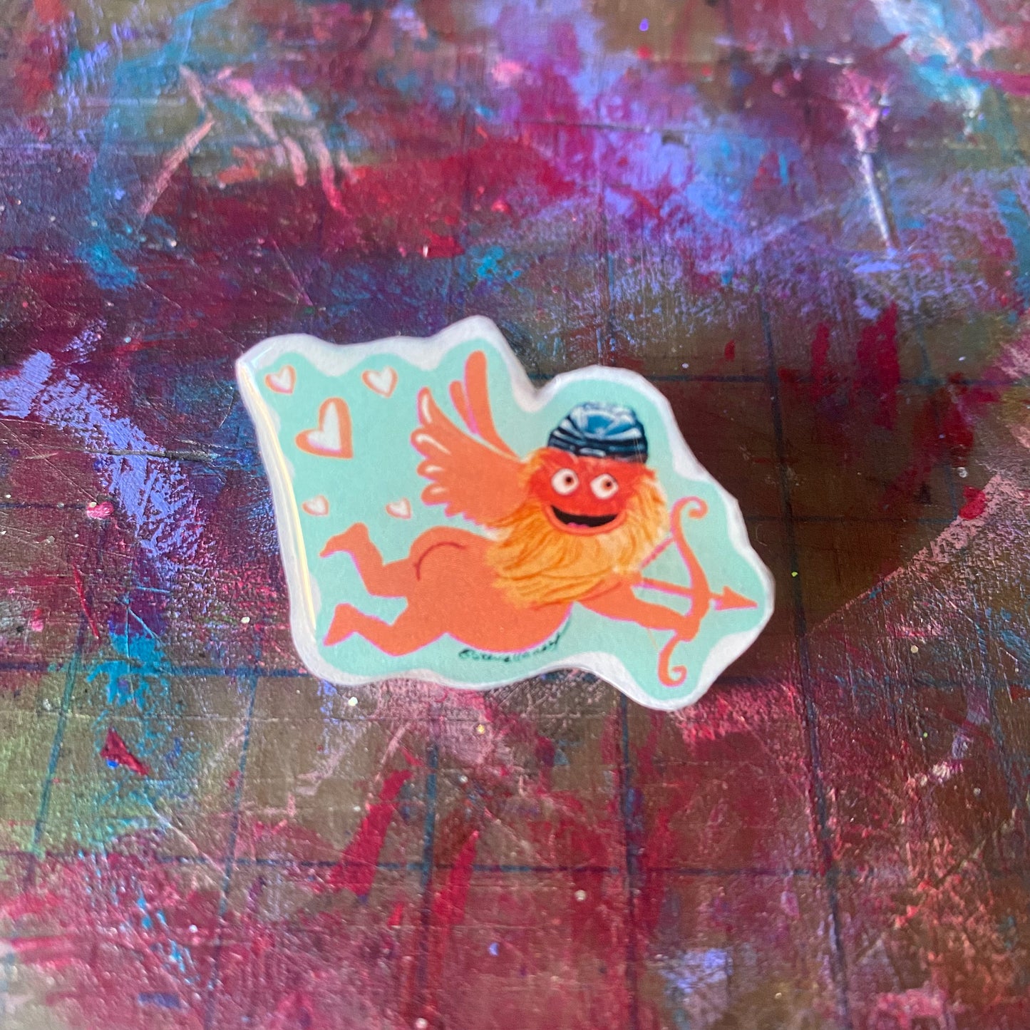 Cupid Grit Acrylic PIN/BUTTON