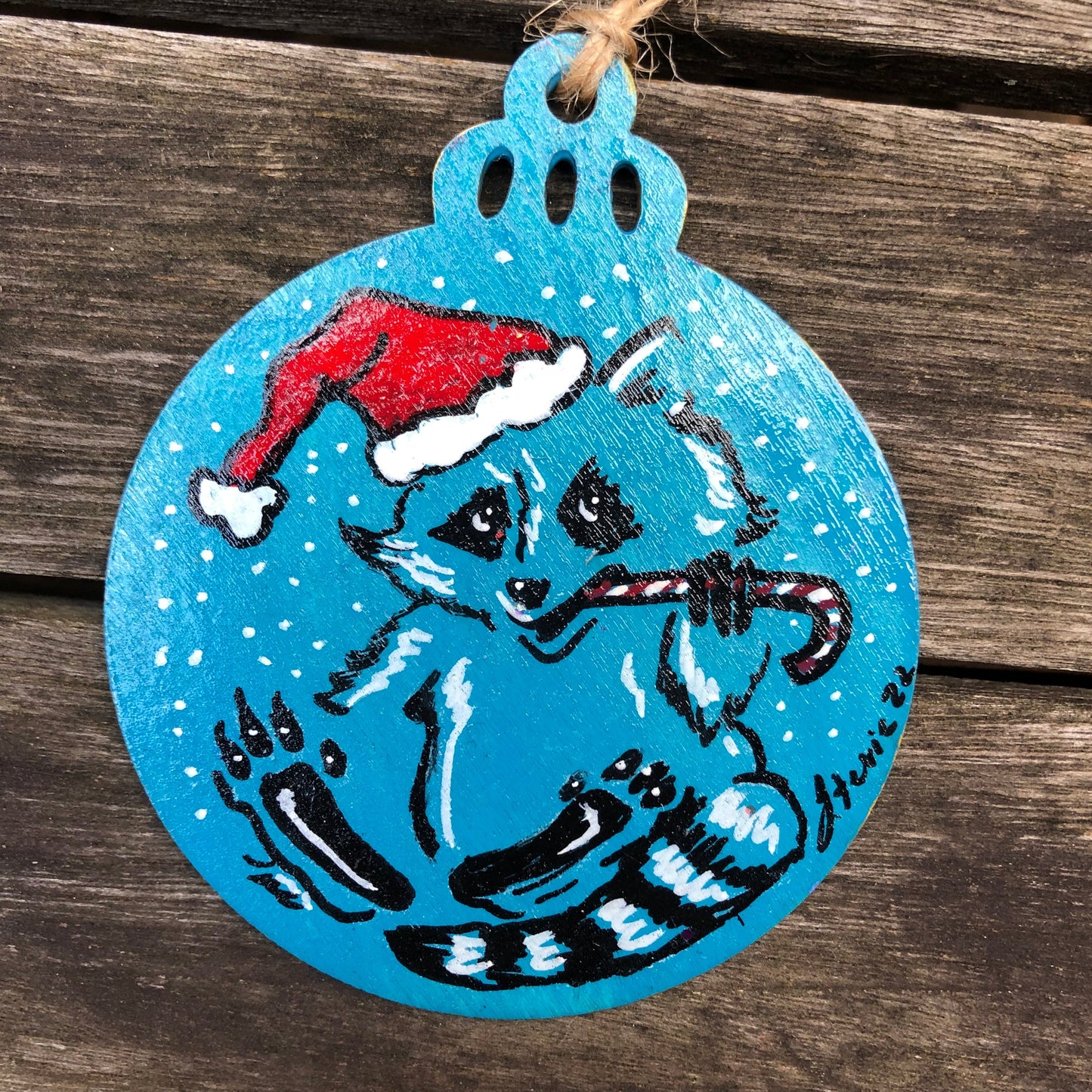 Raccoon ORNAMENTS in