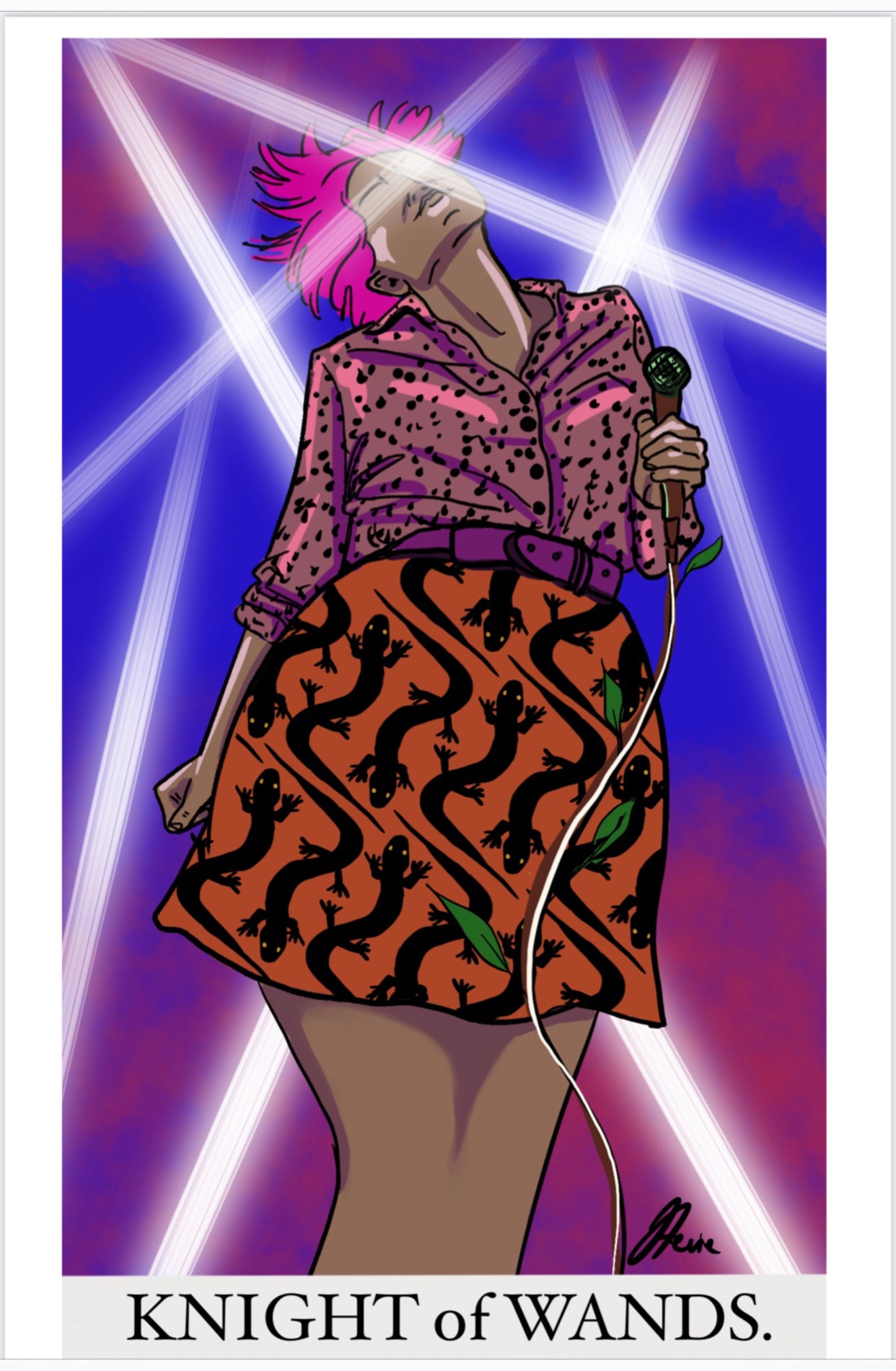 Knight of Wands Tarot POSTER/ PRINT