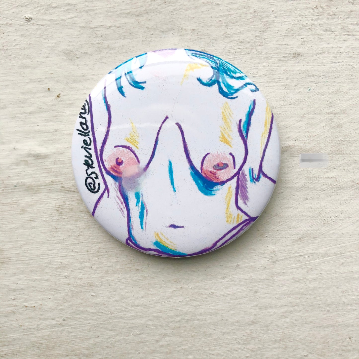 Blue Hair BUTTON