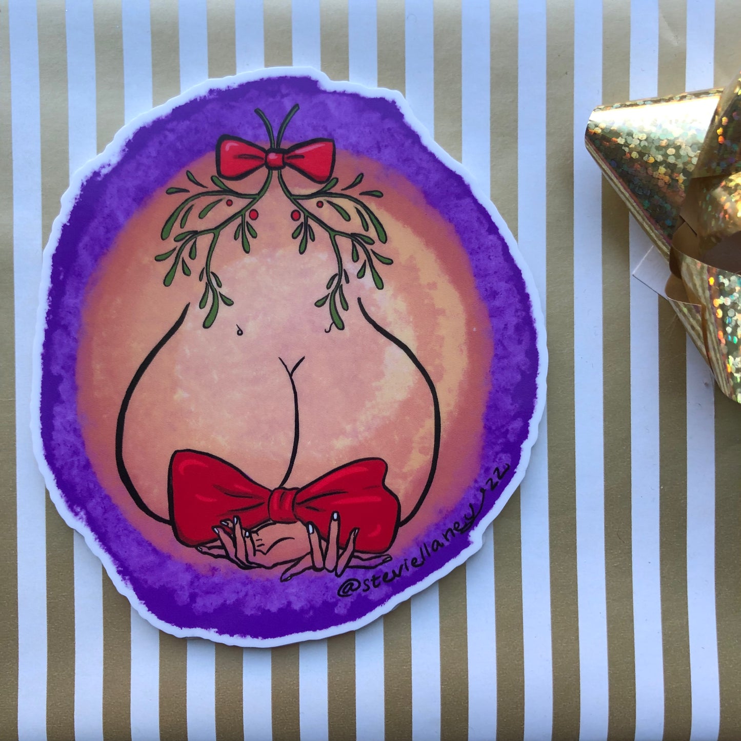 Mistletoe Butt STICKER
