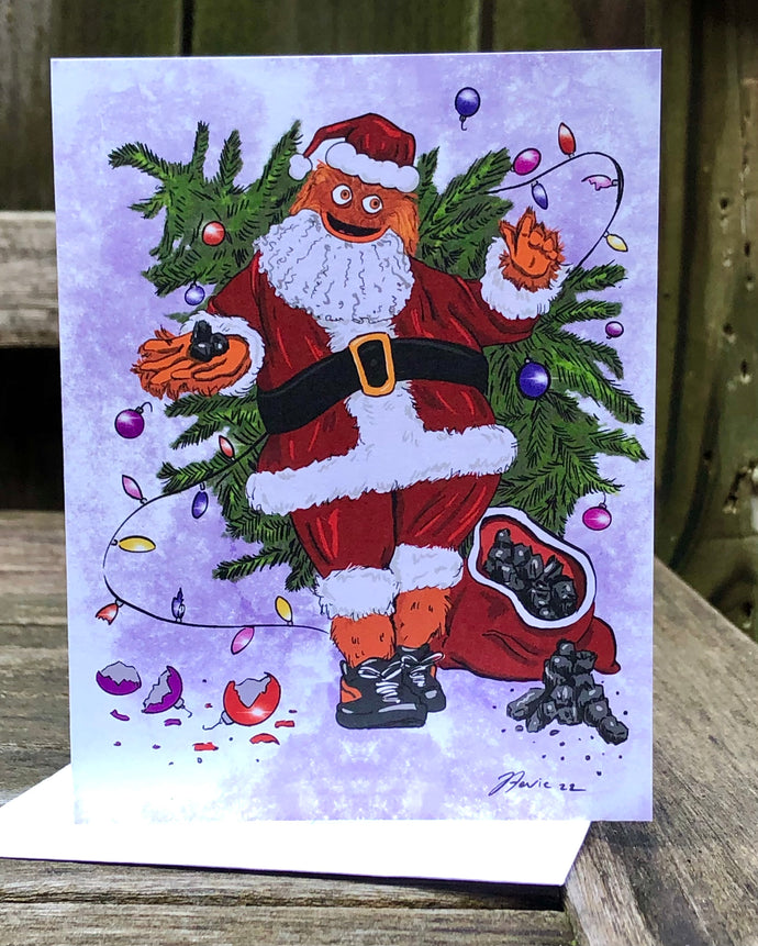 Coal For Gritmas GREETING CARD