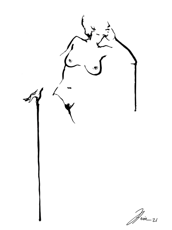 Torso Drip drawing PRINT