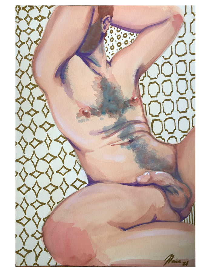 The Lounging Nude Dude PRINT