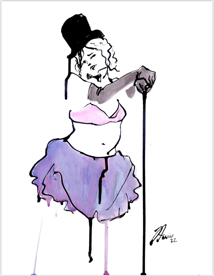 Top Hat figure drawing PRINT