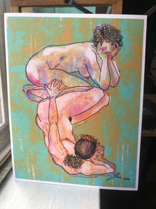 Very Vol. 2 Conversation drawing PRINT AND POSTCARD/ CARD