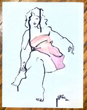 Load image into Gallery viewer, Pink Dress figure drawing PRINT