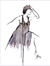 Load image into Gallery viewer, Blue Dress figure drawing PRINT